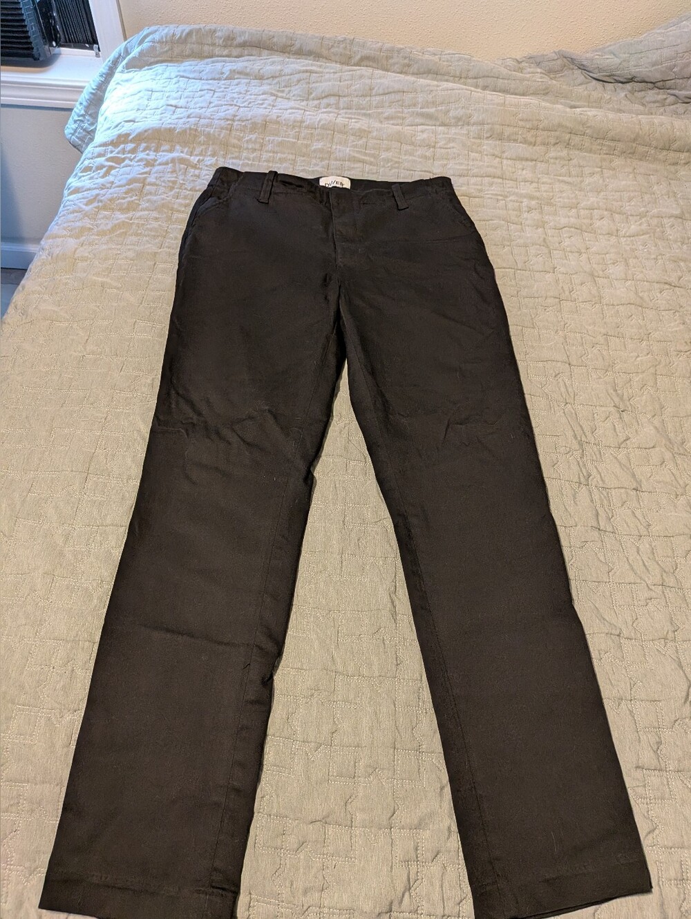 DU/ER Black Straight-Leg Pants 33x30